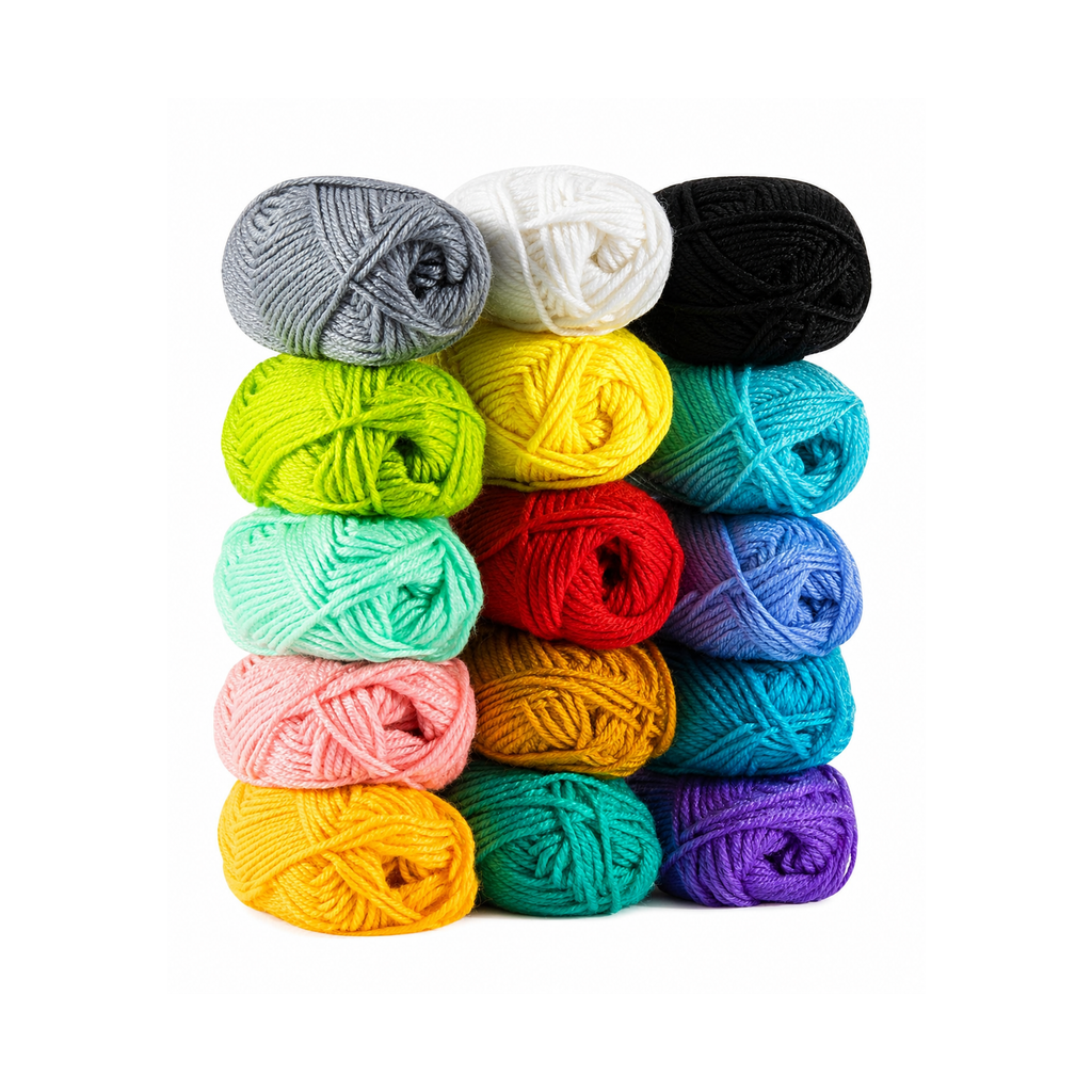 Multicolor Acrylic Yarn Set for Knitting & Crochet
